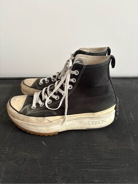 JW ANDERSON x Converse Black and White High-Top Platform Sneakers
